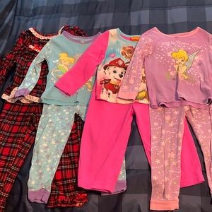 Lot of 4 3T Long Sleeve Pajamas